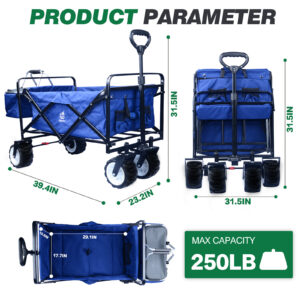 Collapsible Wagon,Wagons Carts Foldable Grocery